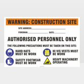 Custom Signs Outdoor Metal,Warning Construction Site Sign